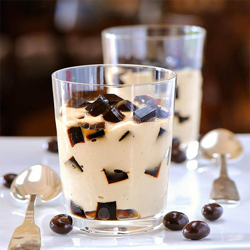 Coffee Jelly in coffee flavoured syrup